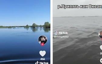 «Главное, чтобы баня не уплыла» — Белорусы поделились видео, как Припять превратилась в «океан» — Видео