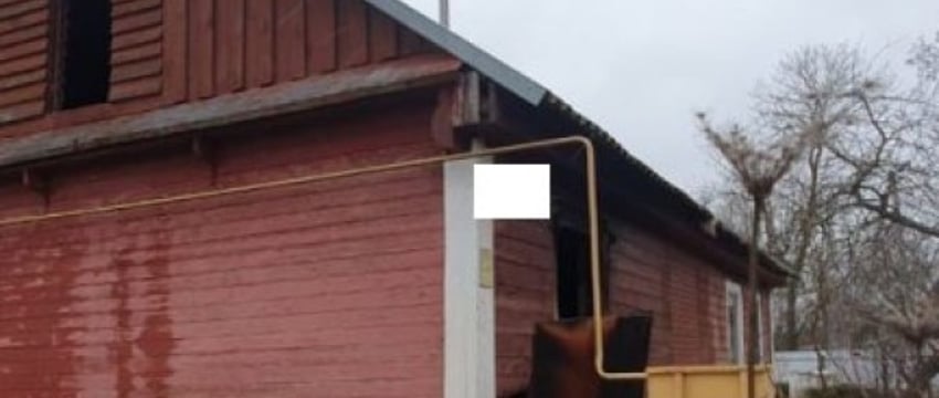 Мужчину спасли при пожаре в Кобринском районе