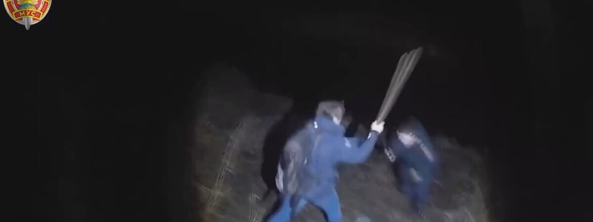 В Гродно мужчина «подручными средствами» сломал руку милиционеру и прыгнул в реку — Видео