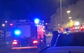 Пожар произошел в ПП «Мядининкай» на литовско-белоруской границе