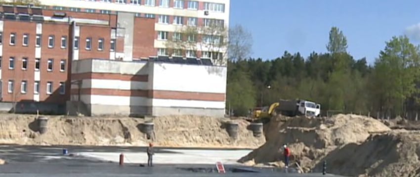 Как идёт строительство нового корпуса областной больницы в Бресте. Видеорепортаж