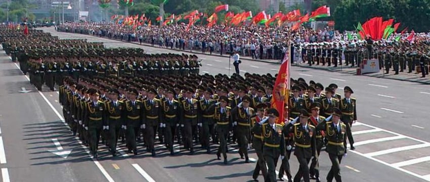 Подготовка к параду на День независимости в Беларуси