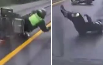 Видео падения мотоциклиста на полной скорости набрало 6,6 млн просмотров в X. Но удивило всех не то, что выжил — Видео