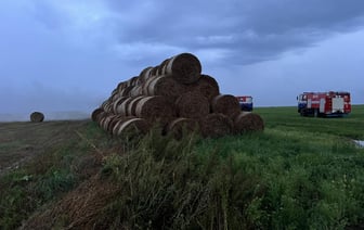 В Новогрудском районе от удара молнии загорелась солома