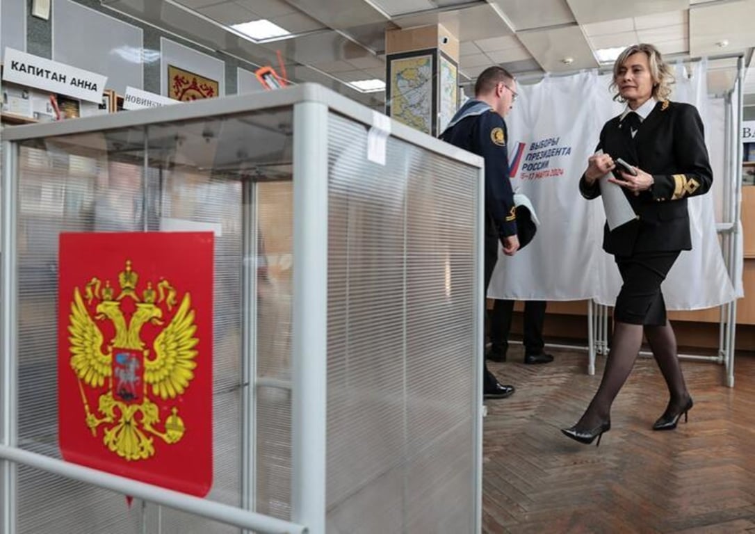 Голосование на выборах президента России. 14 марта 2024 года, РФ. Фото: Reuters