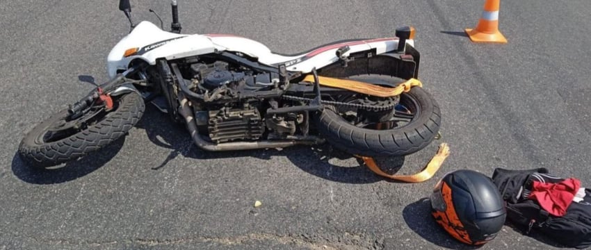 ДТП с участием байкерши на мотоцикле «Kawasaki» в Витебске