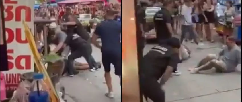 Британские туристы подверглись нападению вышибал в Таиланде: на видео видно жестокое избиение.