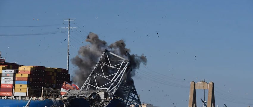 Видео: Разрушенный Мост В Балтиморе Взорван В Результате Контролируемого Сноса