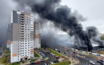 В Минске горел строящийся торговый центр