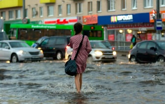 Сразу две суточные нормы осадков выпали в Витебске всего за час