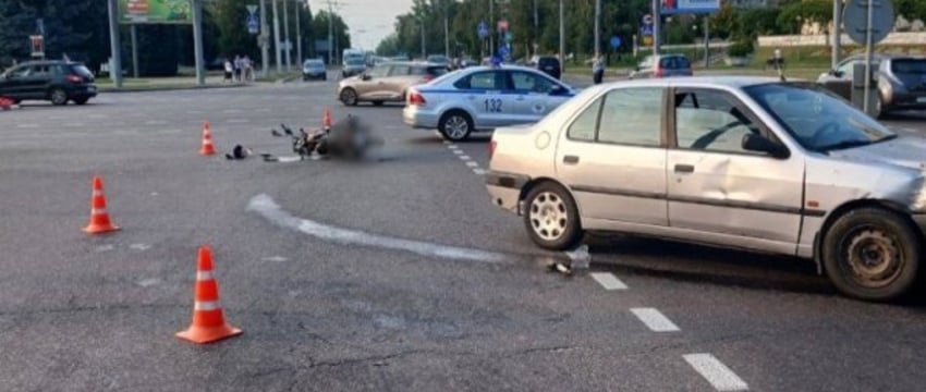 Подробности ДТП в Бресте на Московской с участием мотоцикла