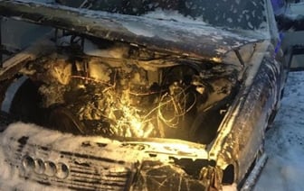 В Березовском районе горела Audi