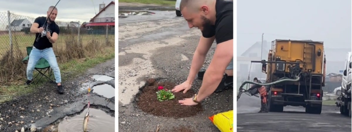 Блогер придумал, как ускорить ремонт ям на дорогах. Что для этого понадобится? — Видео