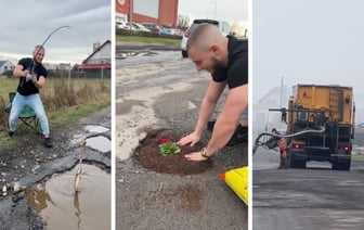 Блогер придумал, как ускорить ремонт ям на дорогах. Что для этого понадобится? — Видео