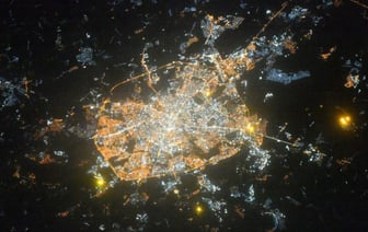 Российский космонавт показал фото ночного Минска с высоты МКС — Фото