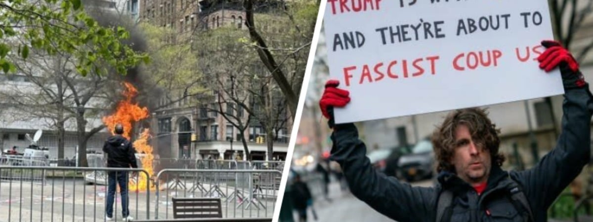 В США умер мужчина, который поджог себя у здания, где судили Трампа