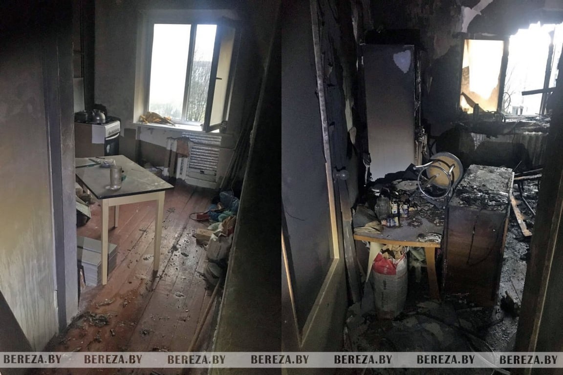 В Белоозёрске при пожаре погиб молодой человек