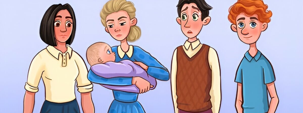 IQ-тест для самых наблюдательных. Определите, кто настоящий отец ребенка — Фото