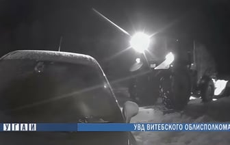 В Ушачах навигатор завел водителя в снежную ловушку — Видео