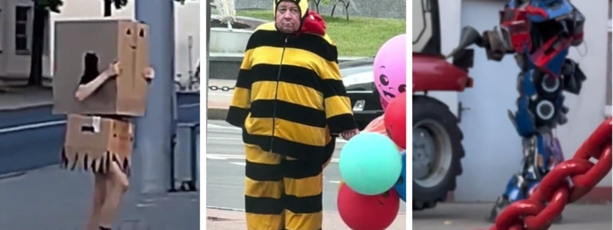 «Грустный шмель», «Трактобот» и люди в коробках. Собрали топ смешных видео с белорусами, которые поднимут настроение — Видео