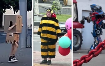 «Грустный шмель», «Трактобот» и люди в коробках. Собрали топ смешных видео с белорусами, которые поднимут настроение — Видео