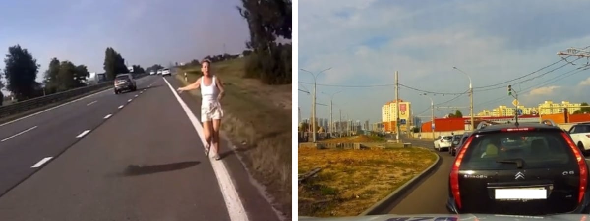 «Успели» — В ГАИ показали, как на трассе под Минском остановили авто за превышение, но вместо штрафа устроили водителю «коридор» — Видео