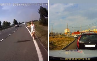 «Успели» — В ГАИ показали, как на трассе под Минском остановили авто за превышение, но вместо штрафа устроили водителю «коридор» — Видео