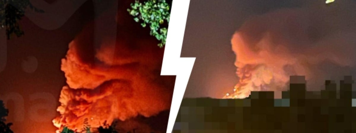 В Воронежской области РФ после ударов БПЛА начались детонация и взрывы — Видео