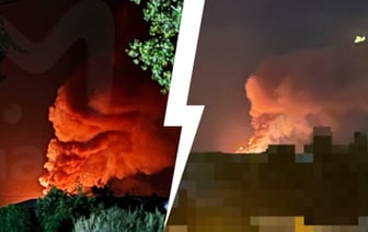 В Воронежской области РФ после ударов БПЛА начались детонация и взрывы — Видео