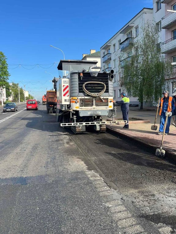 В Бресте продолжаются дорожные работы на улице Ленина