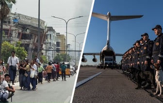 Беларусь отправила на помощь пострадавшей от землетрясения Мьянме кинологов и десятки спасателей — Фото