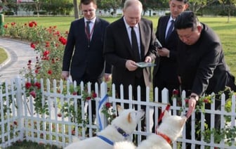 Путину подарили редких собак северокорейской породы