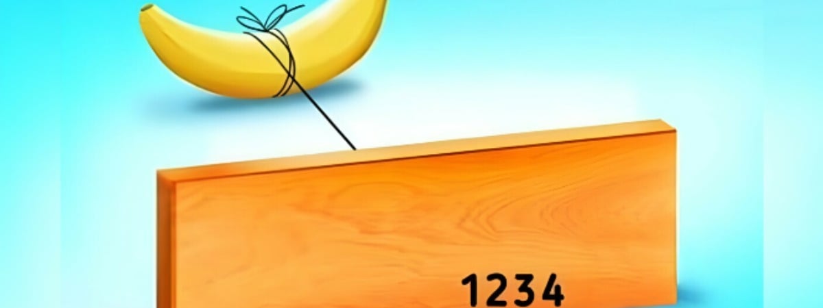 Эта головоломка с бананом покорилась только людям с высоким IQ. За какую верёвку потащить? — Фото