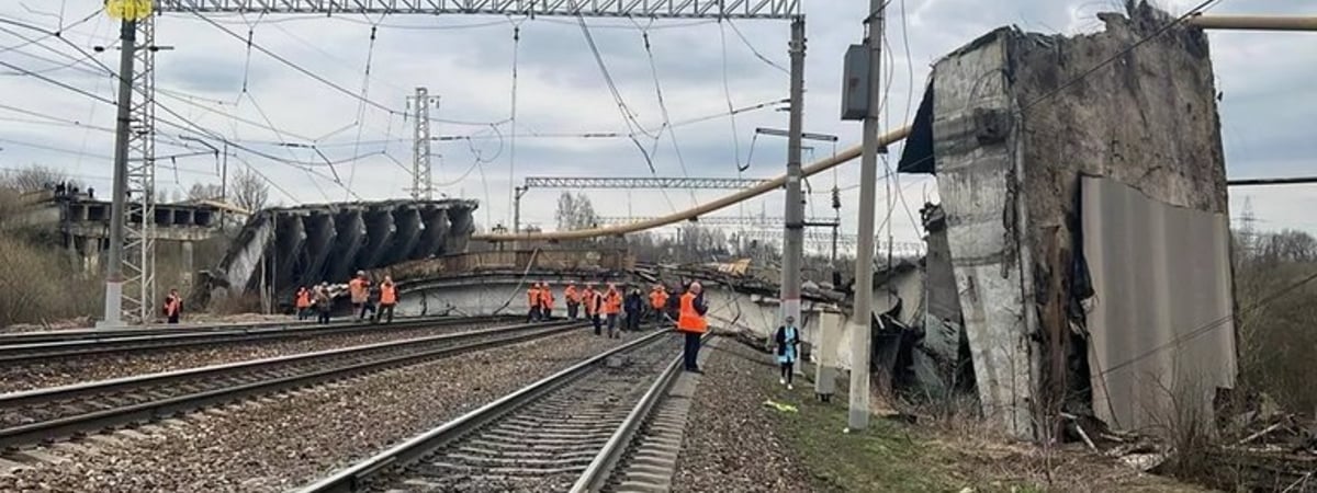 БелЖД меняет порядок железнодорожного сообщения с РФ из-за обрушения моста в Смоленской области