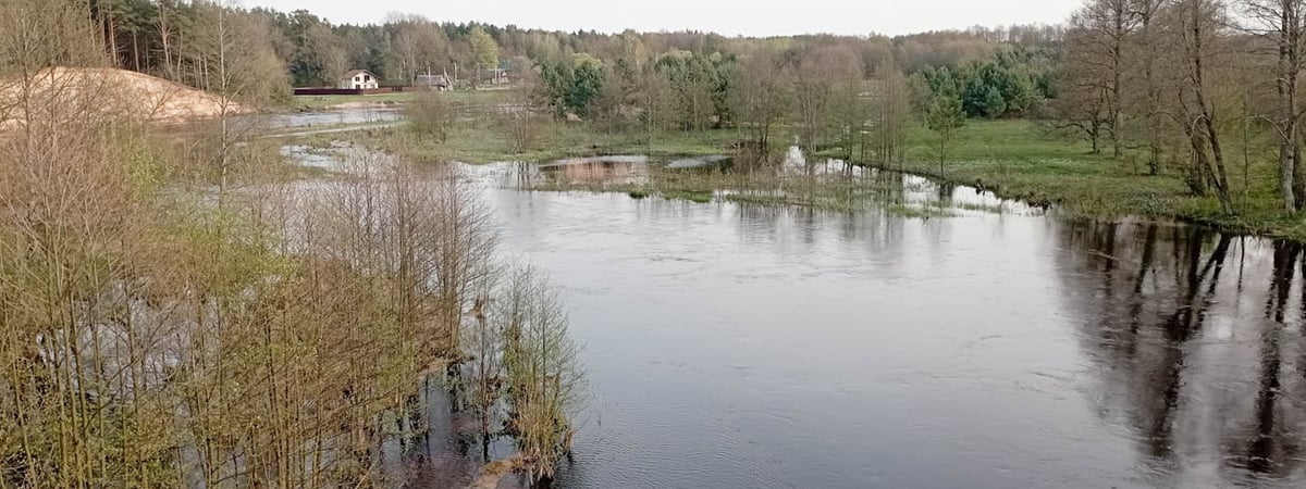 Фотофакт. Посмотрите, как разлилась река в Гродненской области
