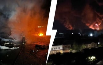 Российские электростанции атаковали десятки беспилотников. На НПЗ под Москвой начался пожар — Видео