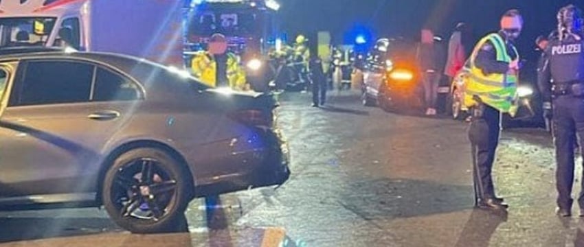В Германии автомобиль из Беларуси попал в крупное ДТП