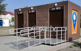 Модульный туалет в центре Витебска