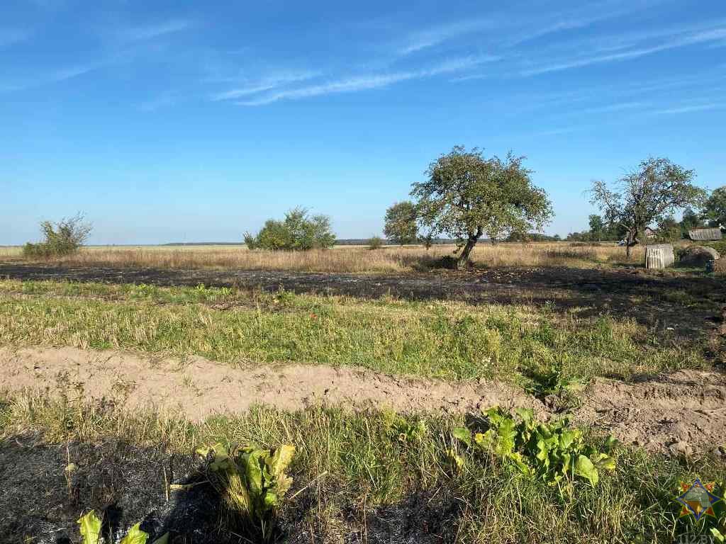 В Каменецком районе из огненной ловушки офицер спас 91-летнего мужчину