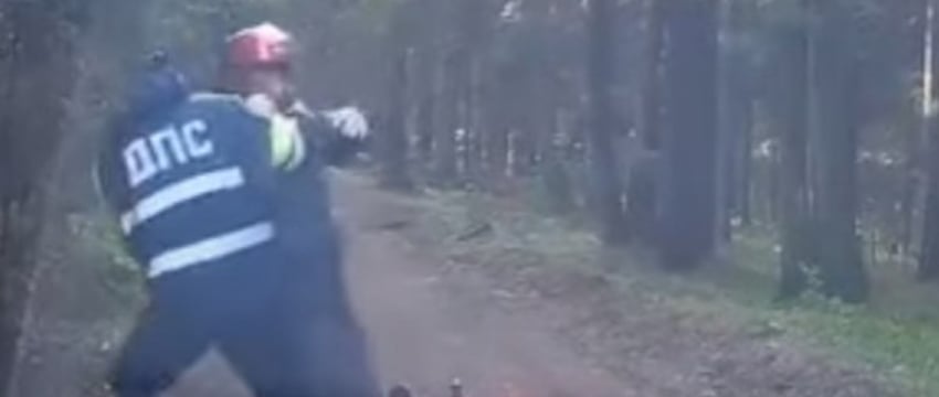 Погоня за пьяным водителем мопеда в Заславле