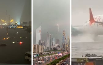 В Дубае самолётам пришлось «приводняться», а улицы превратились в реки — Видео