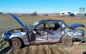 «Форд» вылетел в поле — под Гродно произошла серьезная авария