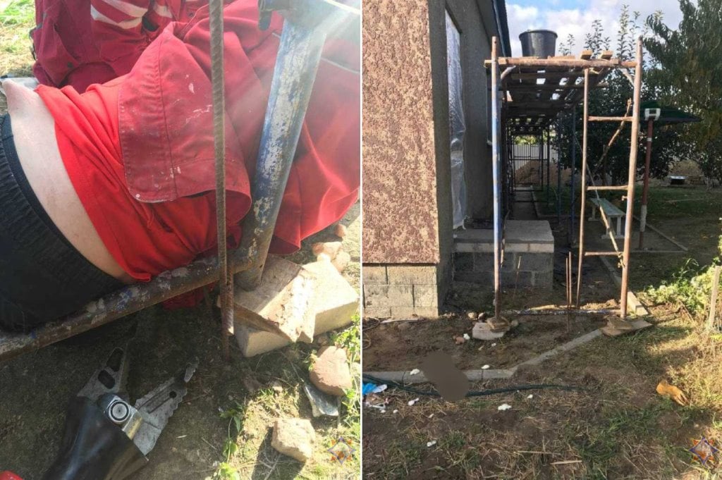 В Березе мужчина упал с высоты и напоролся на штырь арматуры