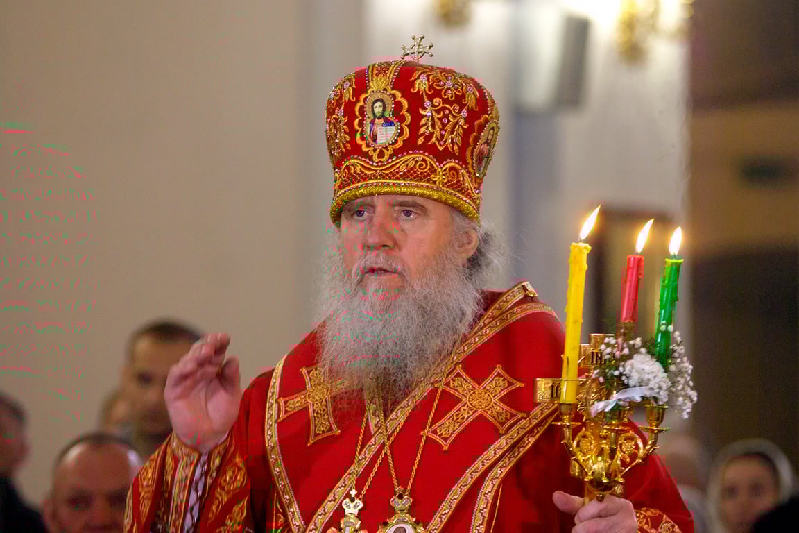Праздничного Пасхального богослужения в Свято-Успенском кафедральном соборе Витебска. Фото Сергея Серебро