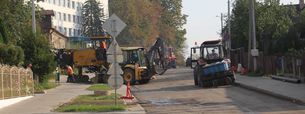 Фотофакт. В Гродно ремонтируют улицу Лермонтова