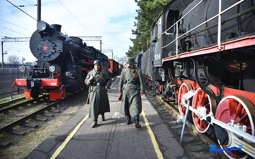 В Барановичах высадился десант немецких солдат. Идет съемка телефильма