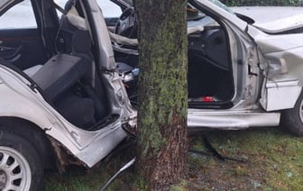 BMW врезался в дерево в Бресте. Известны подробности