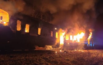 В Беларуси загорелся дизель-поезд