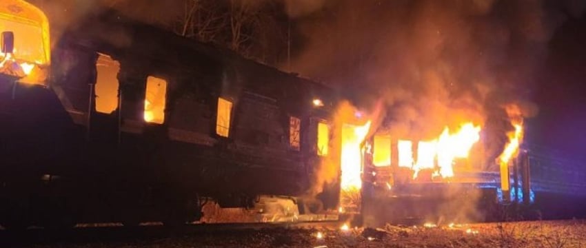 В Беларуси загорелся дизель-поезд