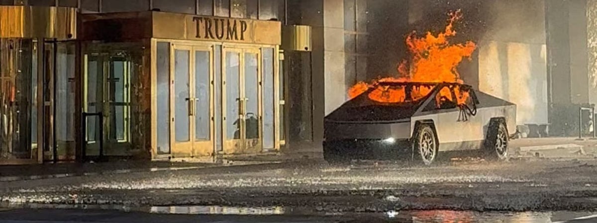 В Лас-Вегасе возле отеля Трампа взорвался Cybertruck